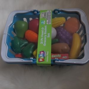 Home Play Grocery Shop & Basket 21- Food Play Set